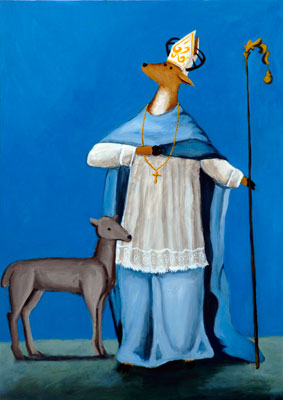 white tail deer retablo